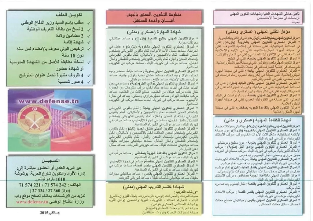 شروط الترشح للتكوين المهني العسكري 